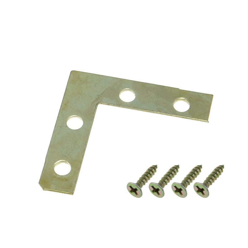 Pastlla 50Pcs Corner Brace 4 Holes Flat Corner Braces L Shape Repair Bracket L Shape Repair Plates Joint Bracket for Paintings, Photos Frame, Artwork, Home Decor, Clock 1.5"" x 1.5"" (Gold) - Image 3